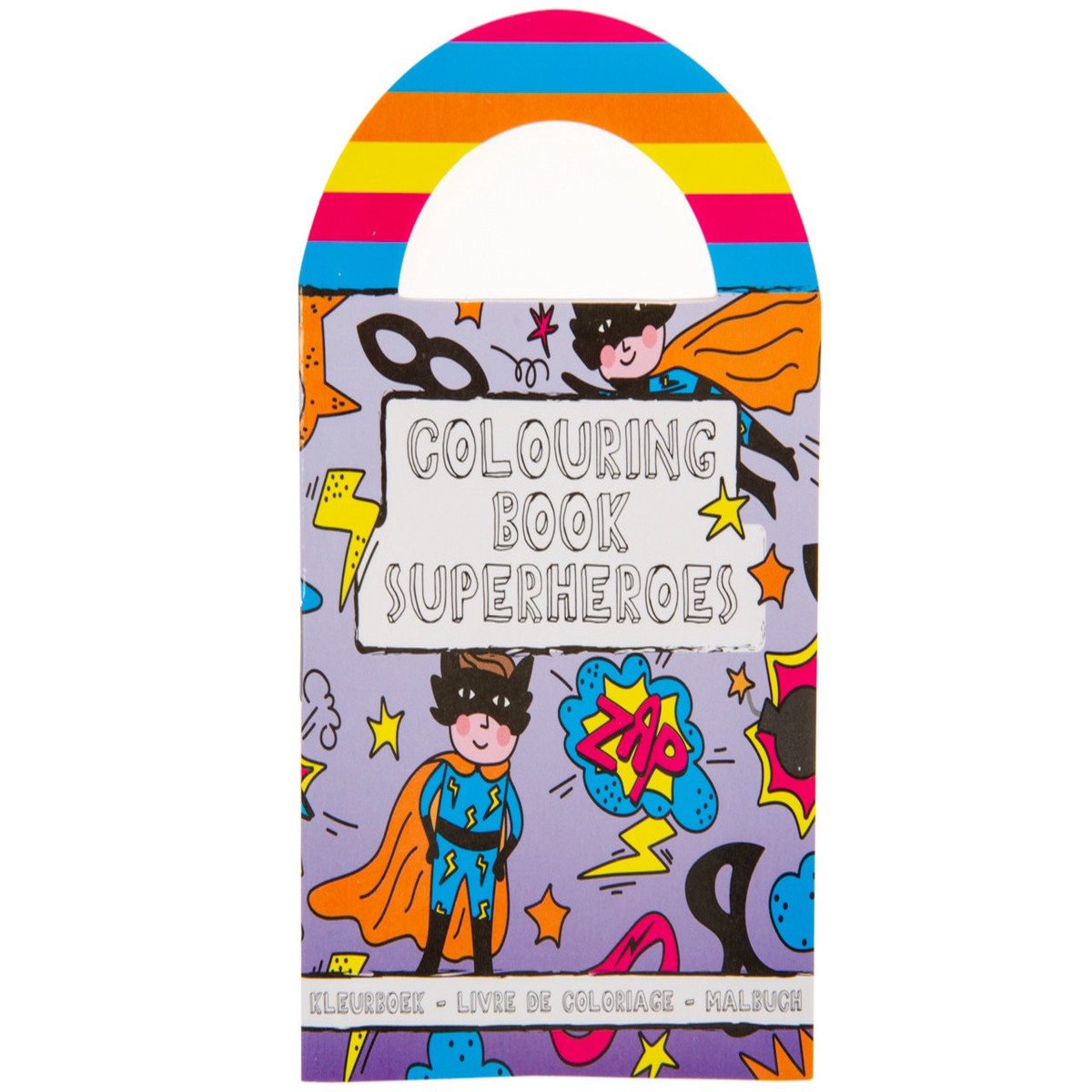 Superhero Coloring Mini Book with Stickers