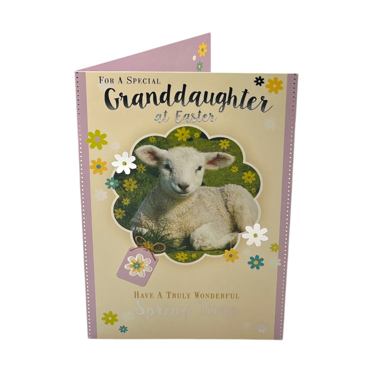 For Granddaughter Lamb Design Easter Card