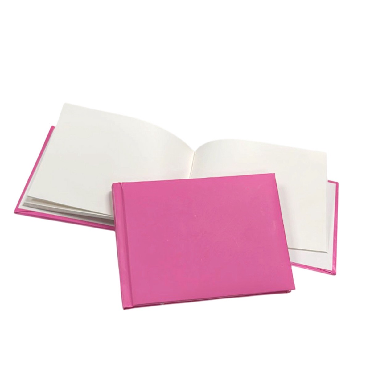 100 Pages Plain Cover Pink Autograph Book School Leavers Signature, End of Term Memory Book