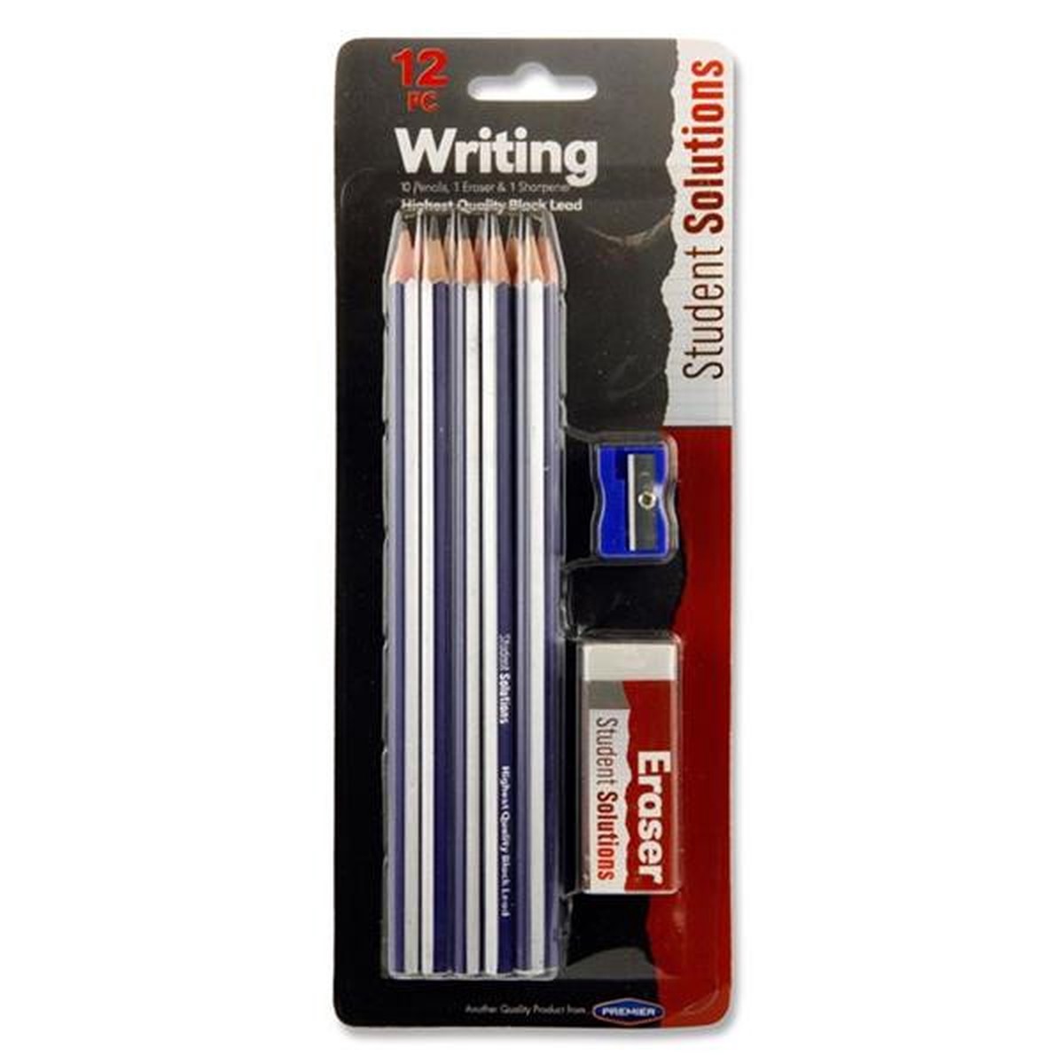 12 Pack of 12 Pieces Pencils Eraser & Sharpener Set by Student Solutions