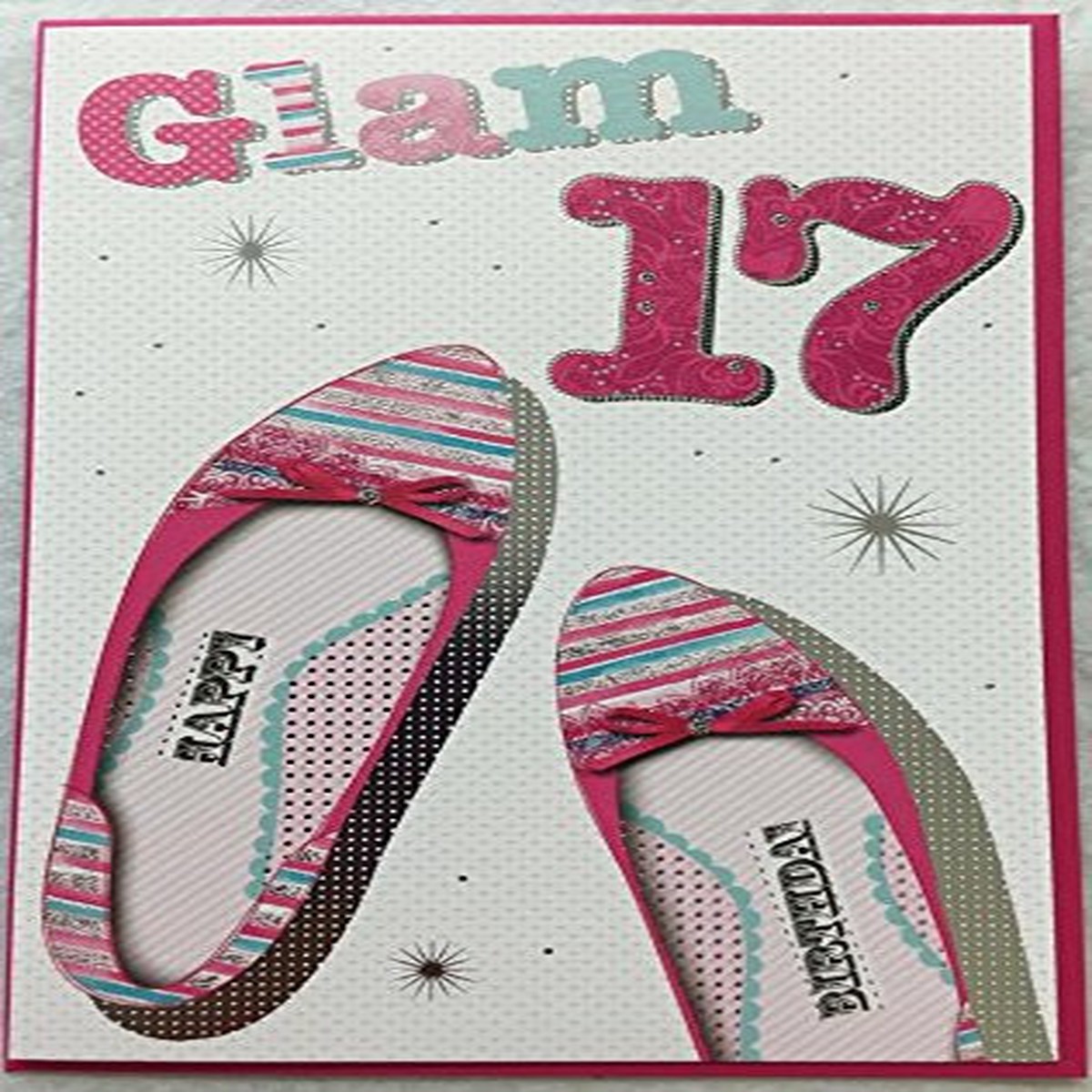 17th Birthday Girl Card Glam 17 Teenager Shoes
