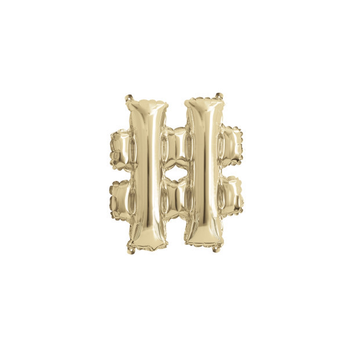 Gold Letter # Shaped Foil Balloon 14" - Hastag