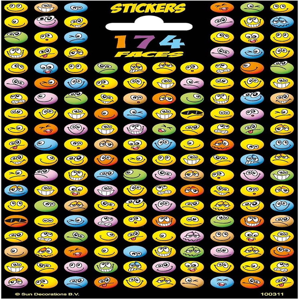 174 Sun Decoration Faces Stickers
