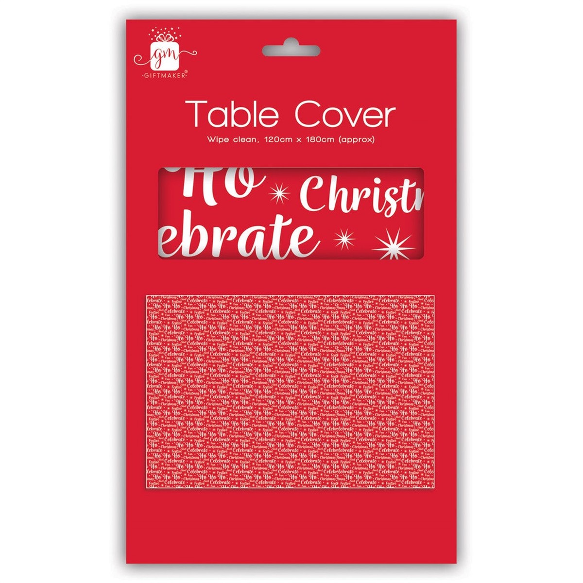 Ho Ho Ho Design Christmas Tablecover 120cm x 180cm