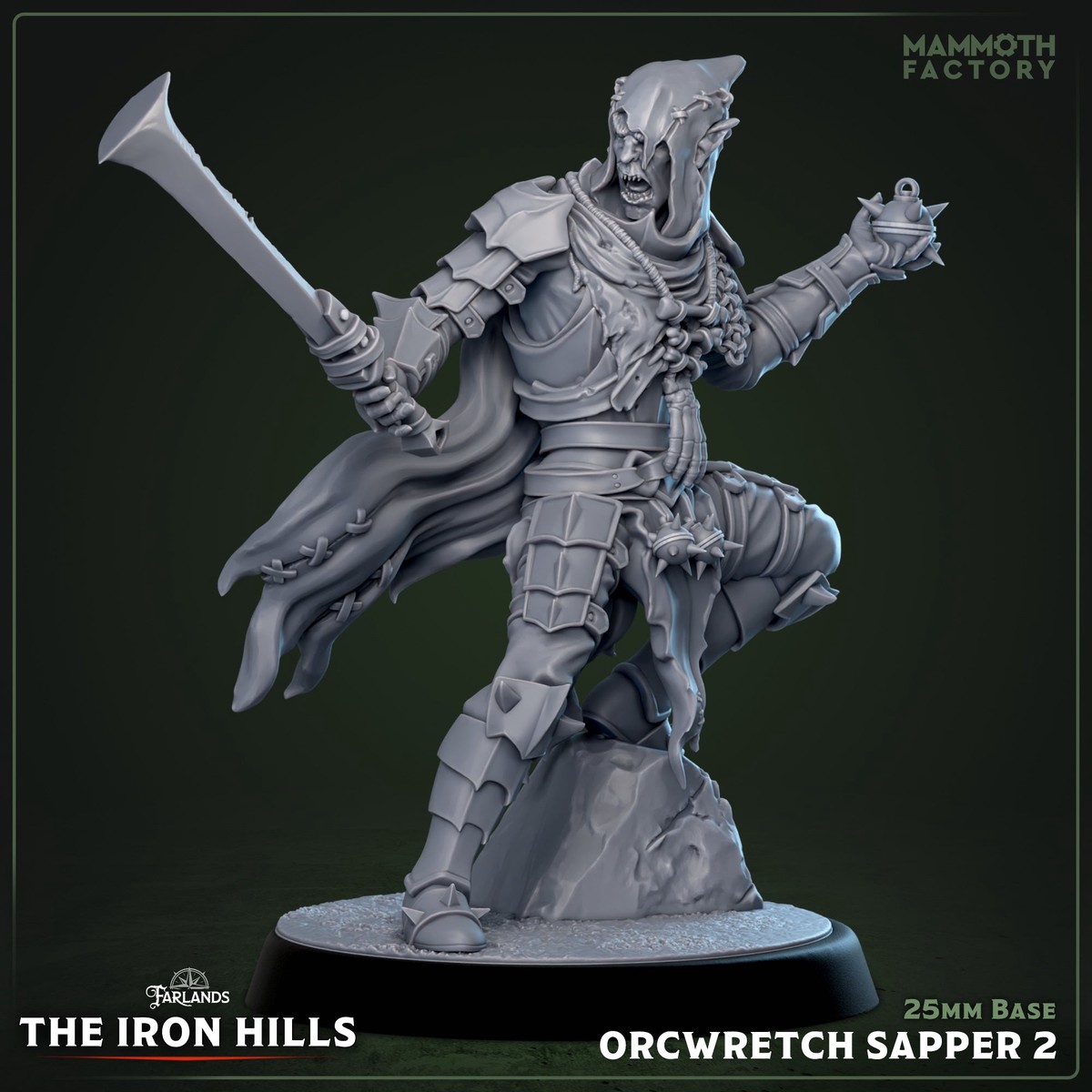 Orcwretch Sapper: Sculpt 2 (Male Orc Demolitionist)