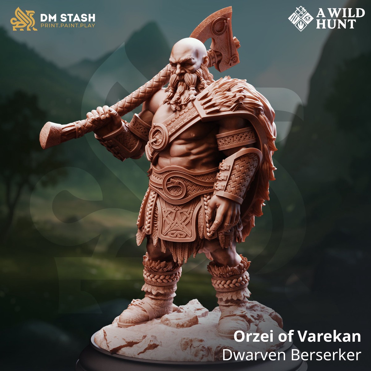 Orzei of Varekan, Dwarven Berserker (Male Dwarf Barbarian)