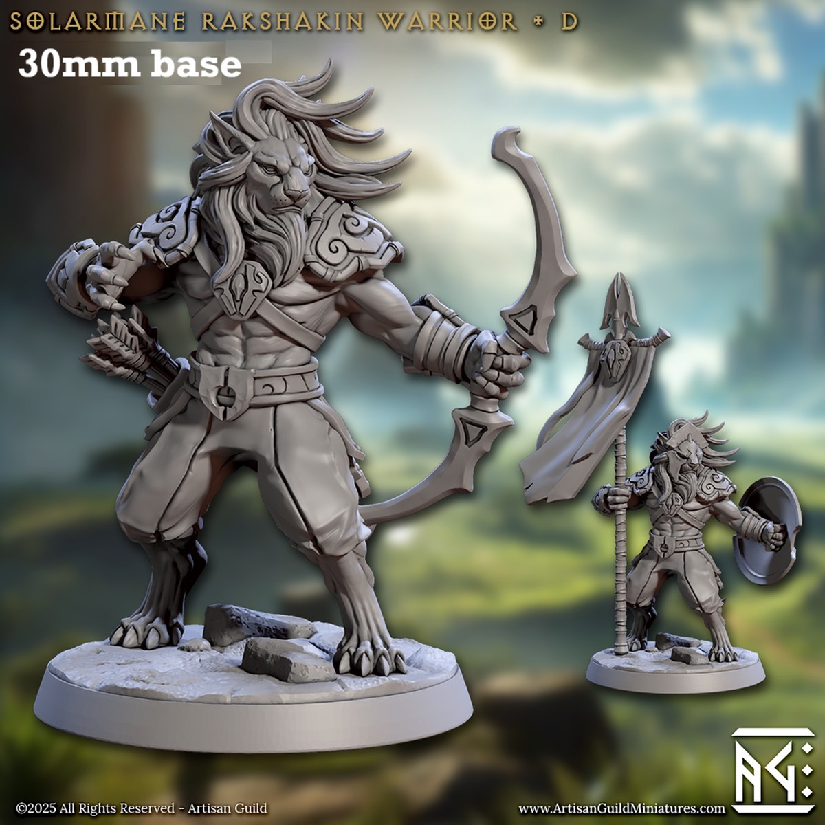 Solarmane Rakshakin Warrior: Sculpt D (Male Leonin Ranger / Bannerman)