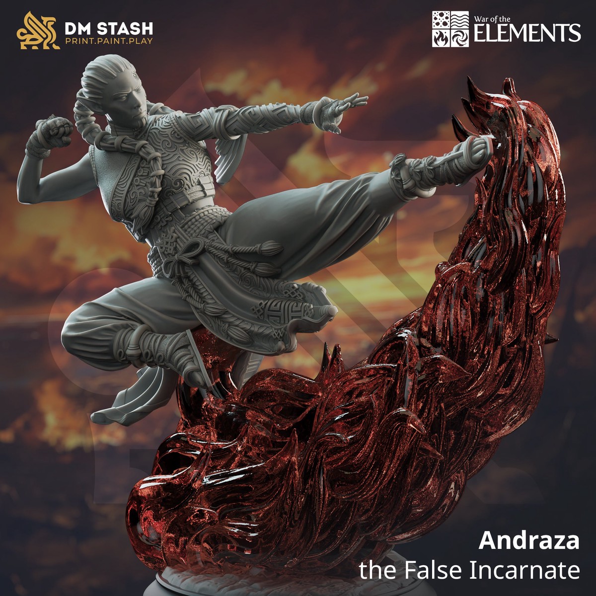 Andraza, the False Incarnate (Female Fire Elemi)