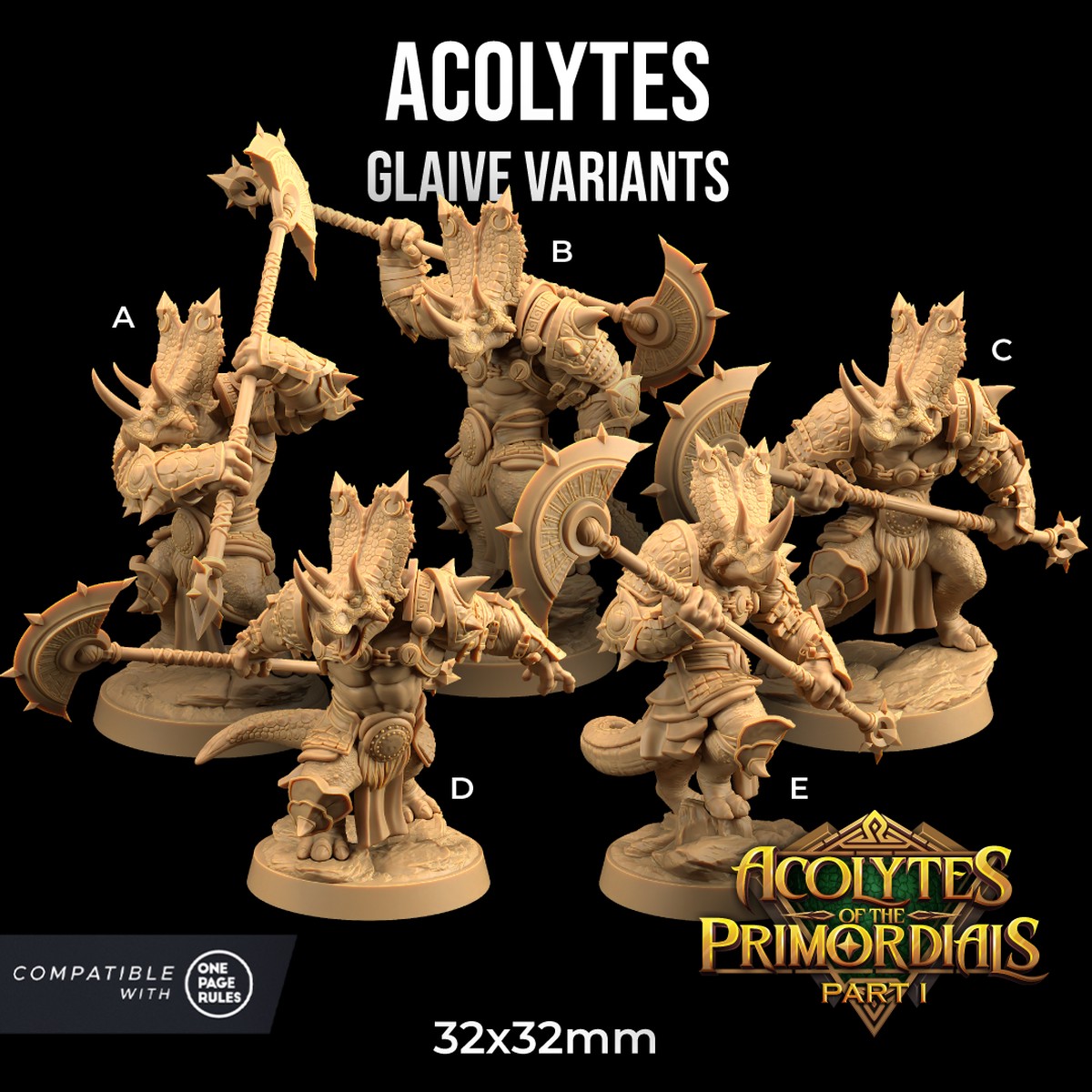 Acolytes with Glaives (Triceratops Dinosaur Warriors)