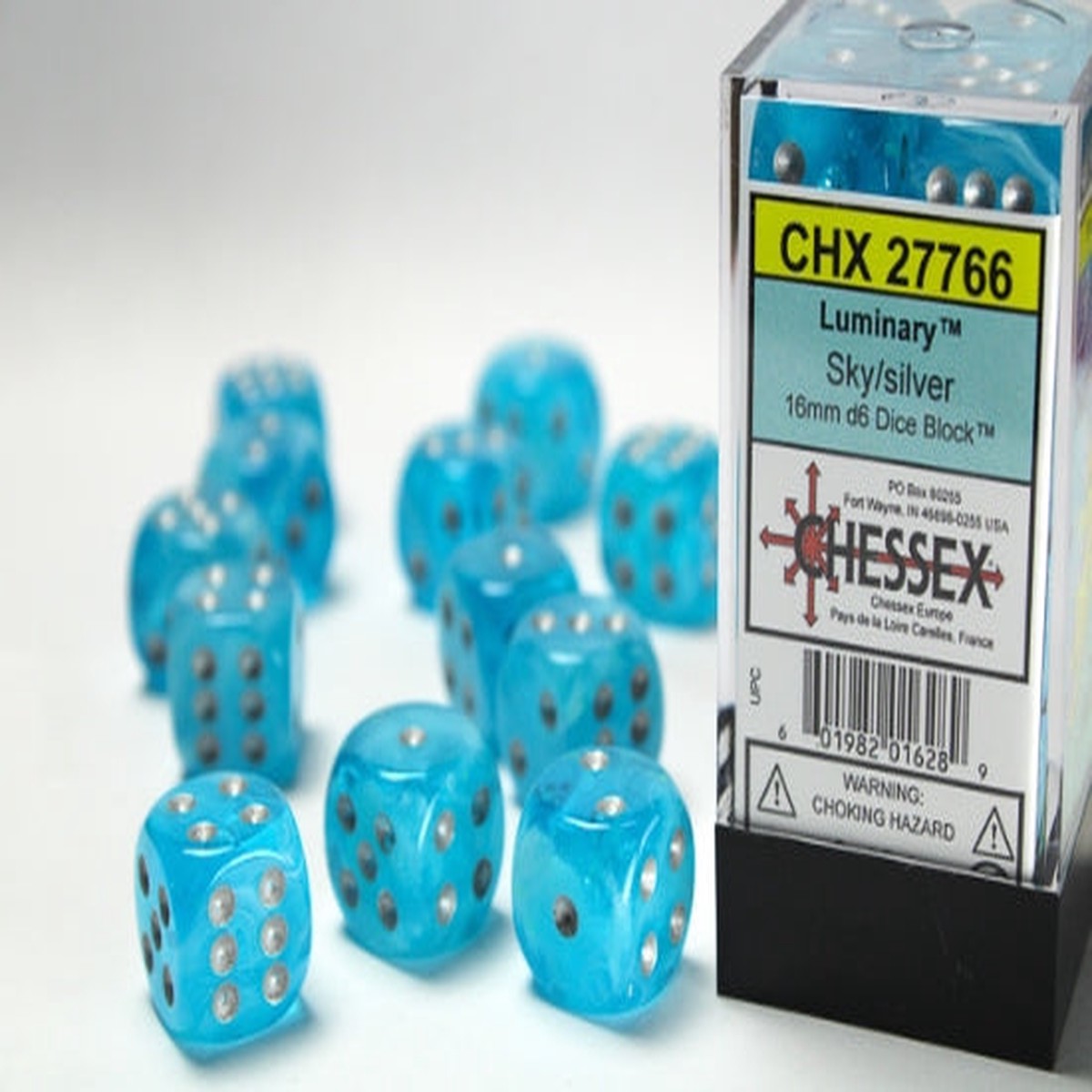 Chessex - Luminary 16mm d6 Dice Block (12 dice)