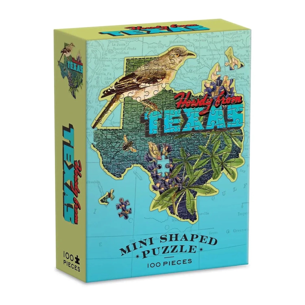 Texas 100 Piece Mini Shaped Jigsaw Puzzle Galison