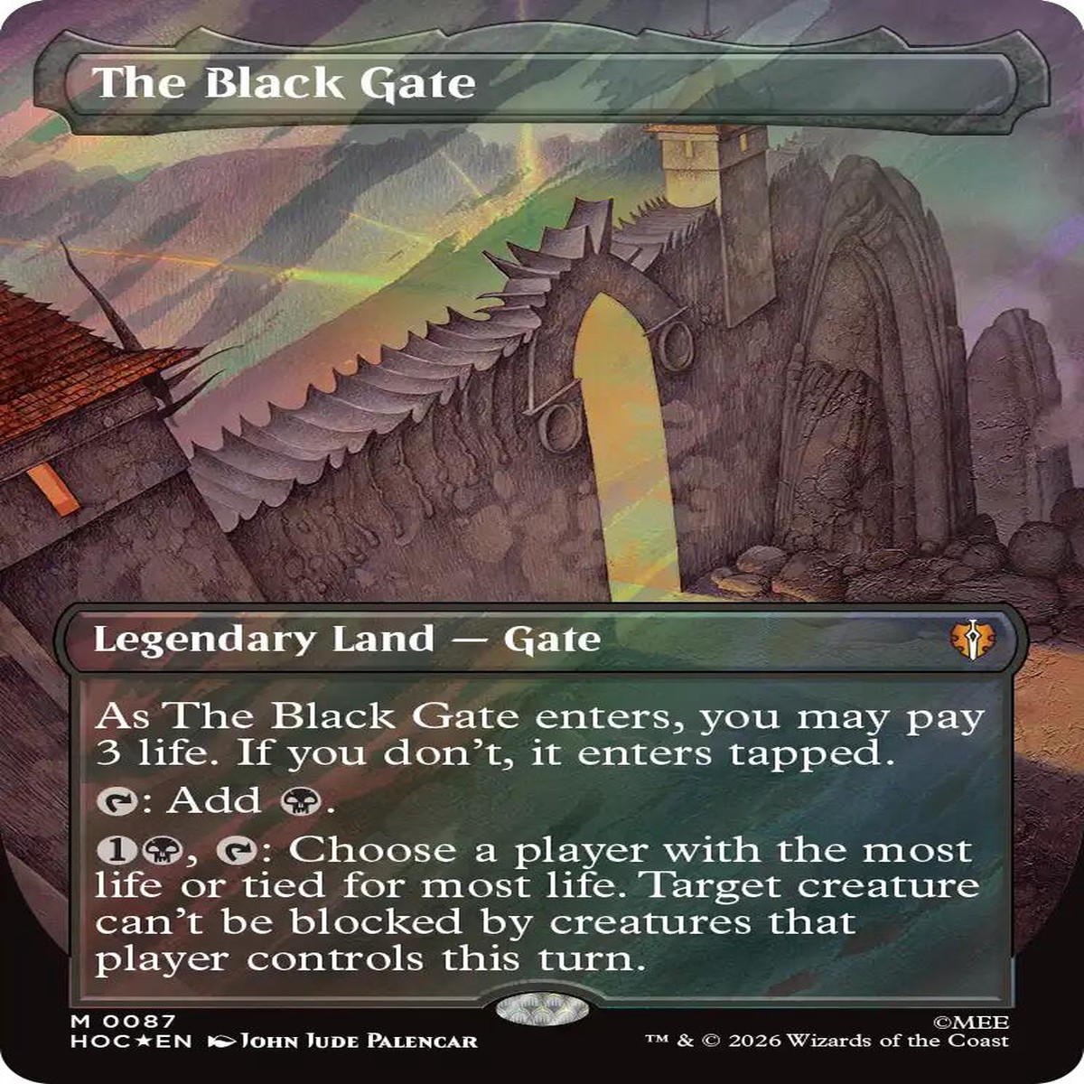 The Black Gate (Borderless) (Surge Foil) [HOC - 87]